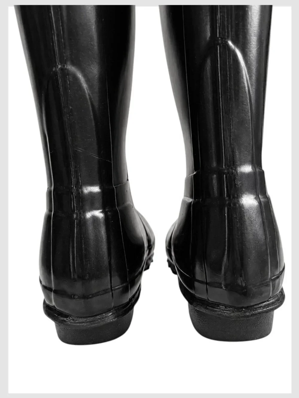 Hunter Rain Boots Black Original Tall Gloss US 6